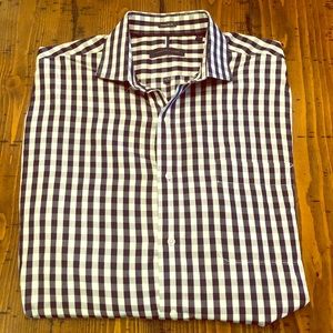 Tommy Hilfiger Plaid Blue Long sleeve Dress Shirt